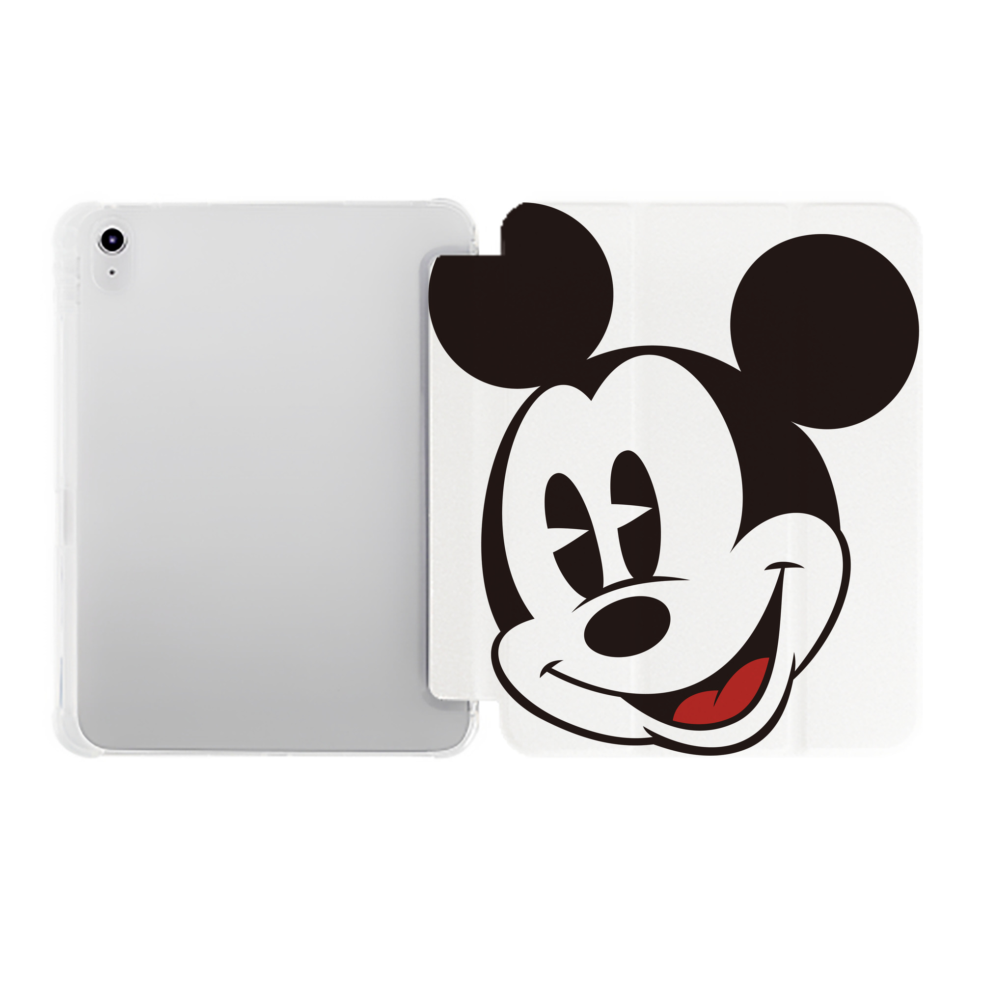 （画像用） ミッキーマウス Mickey Mouse IPad ケース ペン収納付き 三つ折りスタンド PUレザー×シリコン 対応機種9.5/10.5/10.9インチ